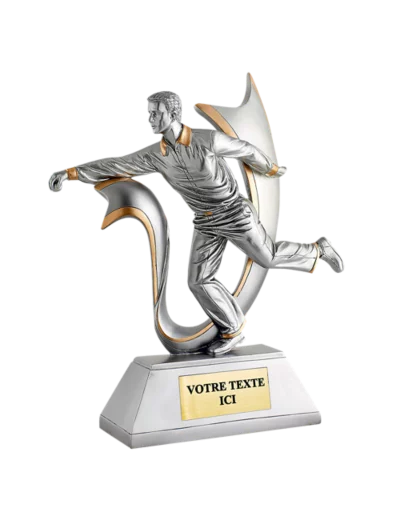 Trophee resine joueur boule lyonnais h.32cm