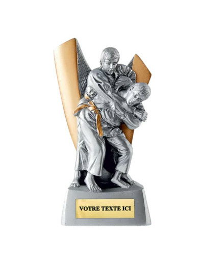 Trophee resine judo h. 14 cm