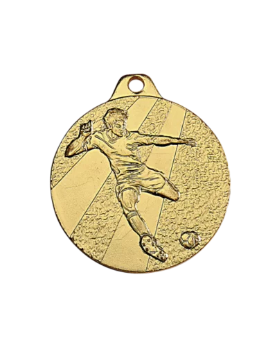 Medaille frappee fer or football d 32 mm