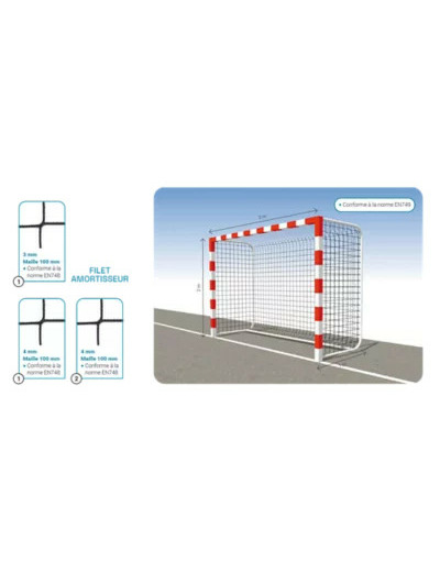 Filet handball 3 mm - maille 100 -