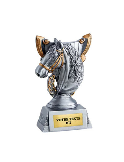 Trophee resine discip equitation h 11cm