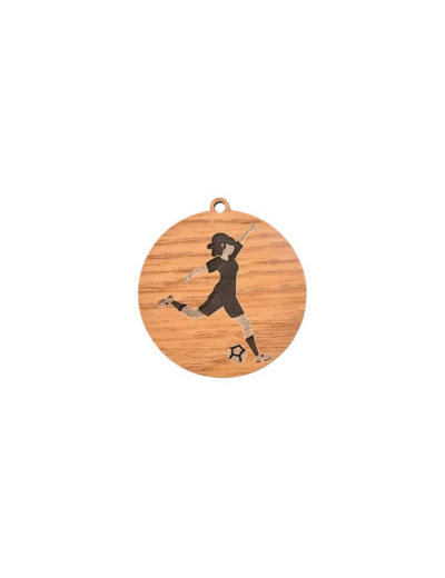 Medaille en bois football diametre