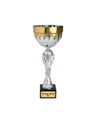 Coupe classique argent/or hauteur 3