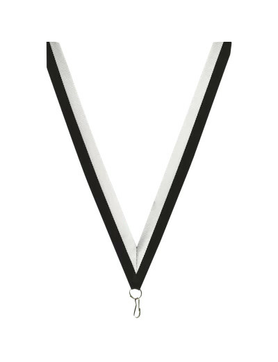 Ruban noir/blanc large 80x2.2cm