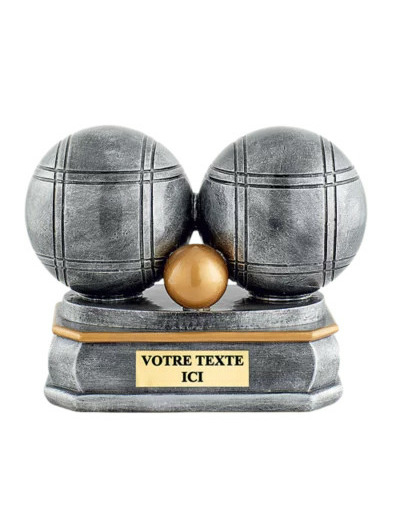 Trophee resine boule petanque 15x13cm