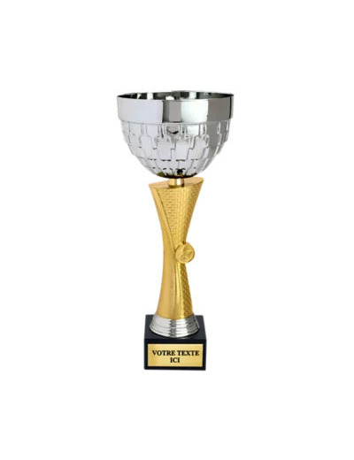 Coupe classique argent/or hauteur 3