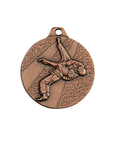 Medaille frappee fer bronze judo d 32 mm
