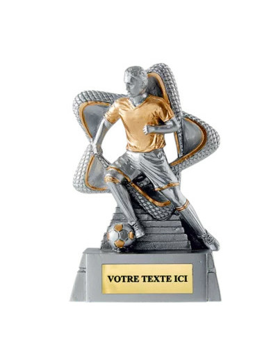 Trophee resine eco joueur de foot h. 11 cm