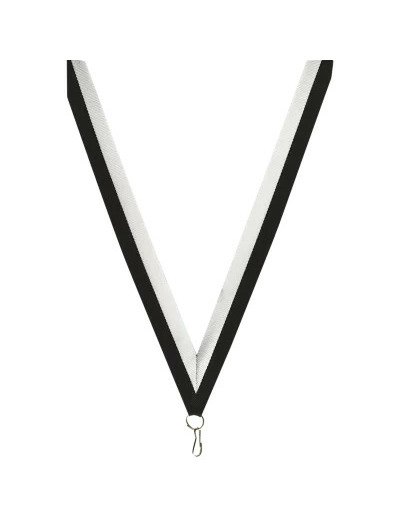 Ruban noir/blanc large 80x2.2cm
