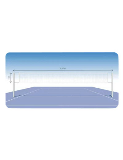 Filet volleyball- pe 2 mm - cordeau