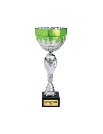 Coupe classique argent/vert(e) haut