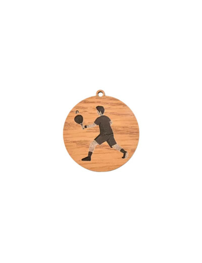 Medaille en bois padel diametre 50