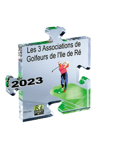 Trophee plexi epaiss 20mm h.18x18cm