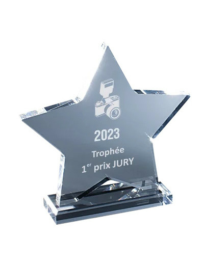 Trophee plexi epaiss 15mm h. 20 cm