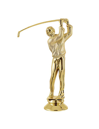 Sujet plastique or golf ho h.13cm