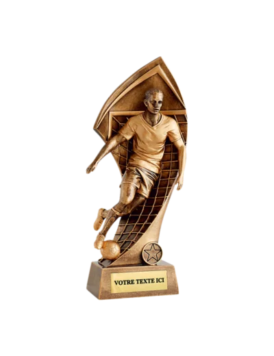 Trophee resine joueur foot 3d h.31cm