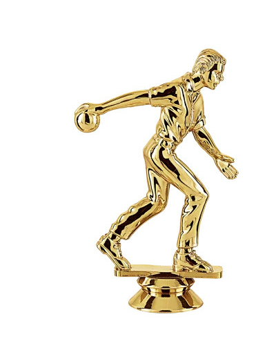 Sujet plastiqu or bowling ho h.12cm