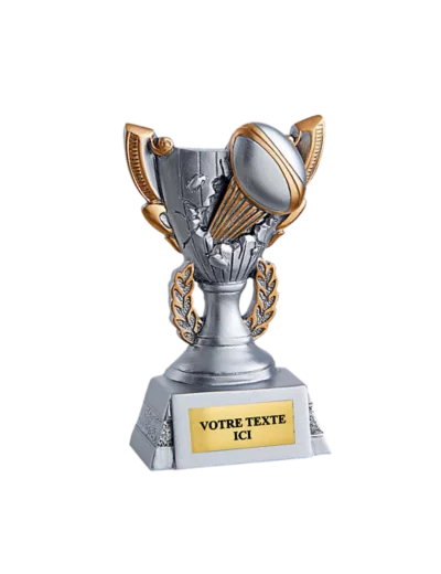 Trophee resine discip rugby h 11cm