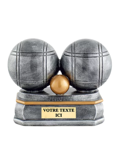 Trophee resine boule petanque 15x13cm