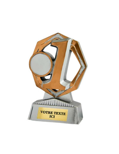 Trophee resine support eco argent/o