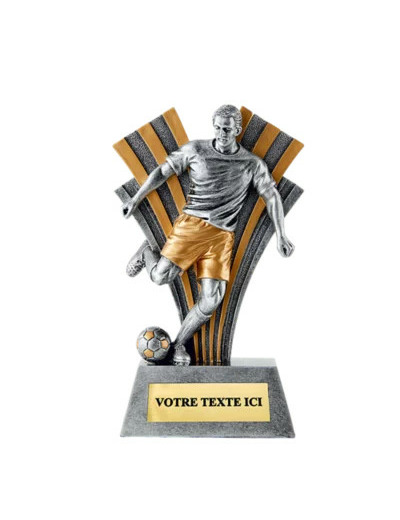 Trophee resine joueur foot 3d h.19cm