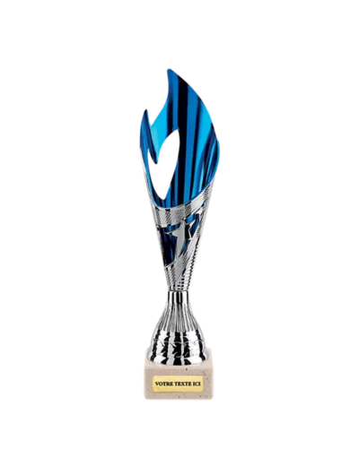 Coupe eco plas arg/bleu h 28 cm