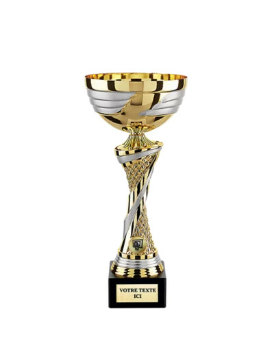 Coupe or/argt mat h.36cm bol