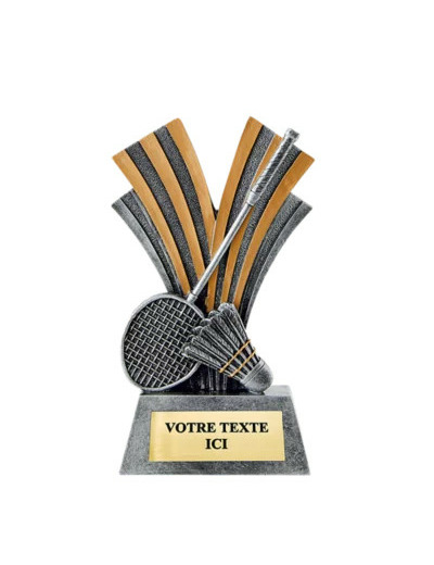 Trophee resine badminton h.18 cm
