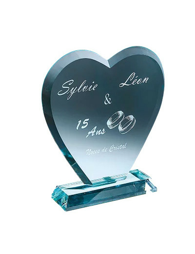 Trophee verre epaisseur 12mm h.20cm