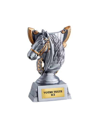 Trophee resine discip equitation h 11cm