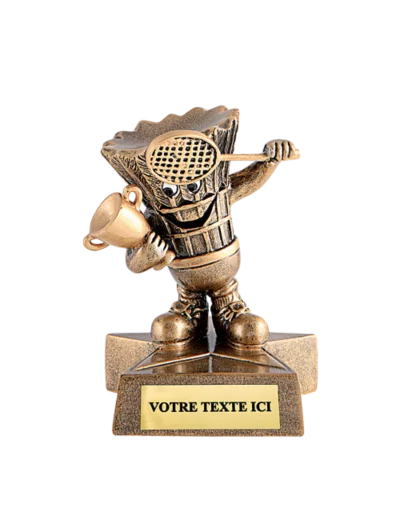 Trophee resine badminton h. 10 cm