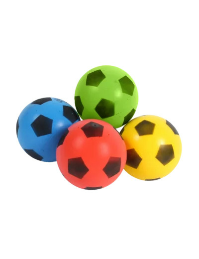 Lot 4 ballons foot mousse bicolore