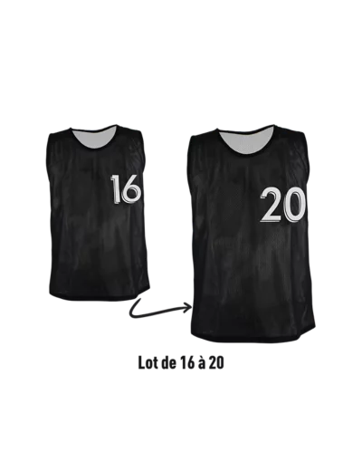 Lot de 5 chasubles numérotées de 16 a 20