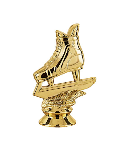 Sujet plastiq or patin glace h.7cm