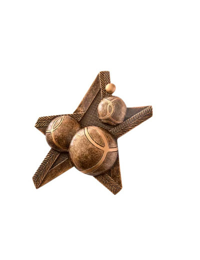 Applique resine etoile petanque hau