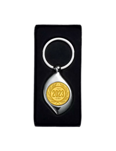 Porte-clef argent avec ecrin