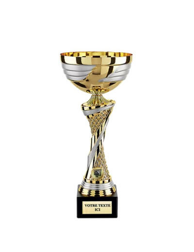 Coupe or/argt mat h.36cm bol