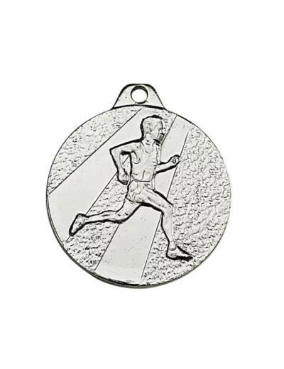 Medaille frappee fer argent running d 32 mm