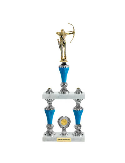Trop colonne arg/bleu turq h 47cm