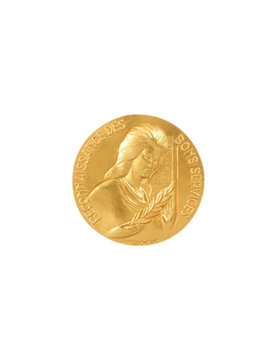 Rosette courage et devouement-or