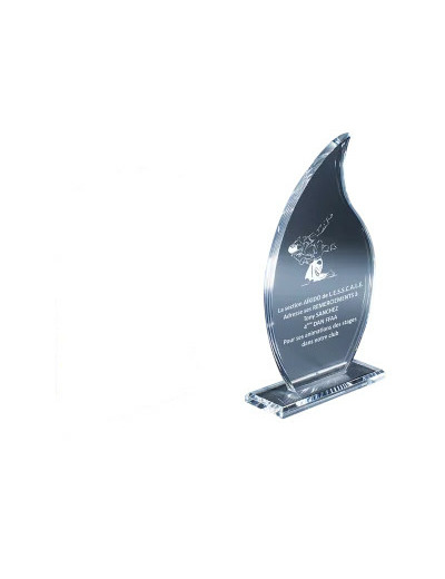 Trophee plexi epaiss 10mm h. 23 cm
