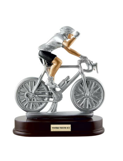 Resine cyclisme femme h.21x24cm