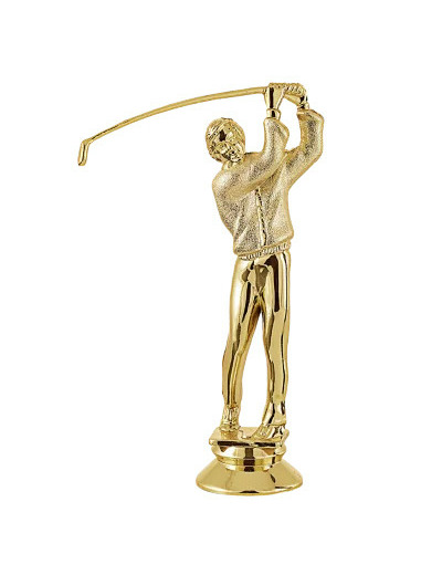 Sujet plastique or golf ho h.13cm