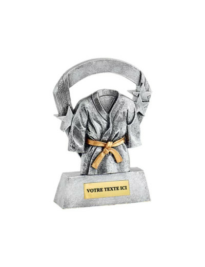 Trophee resine kimono argent h.16 cm