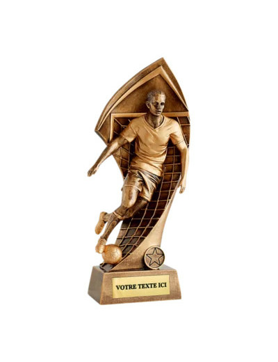 Trophee resine joueur foot 3d h.31cm