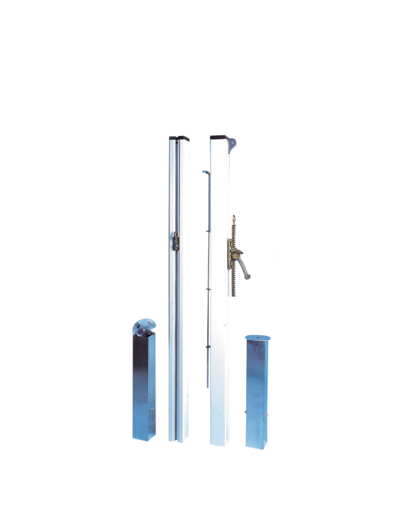 Paire de poteaux tennis aluminium carrés 80 mm