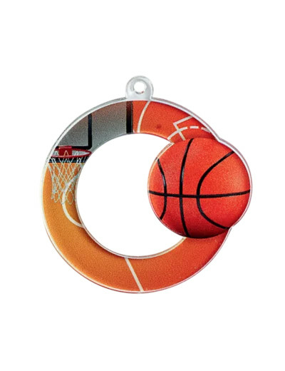 Medaille plexi diam50 basket